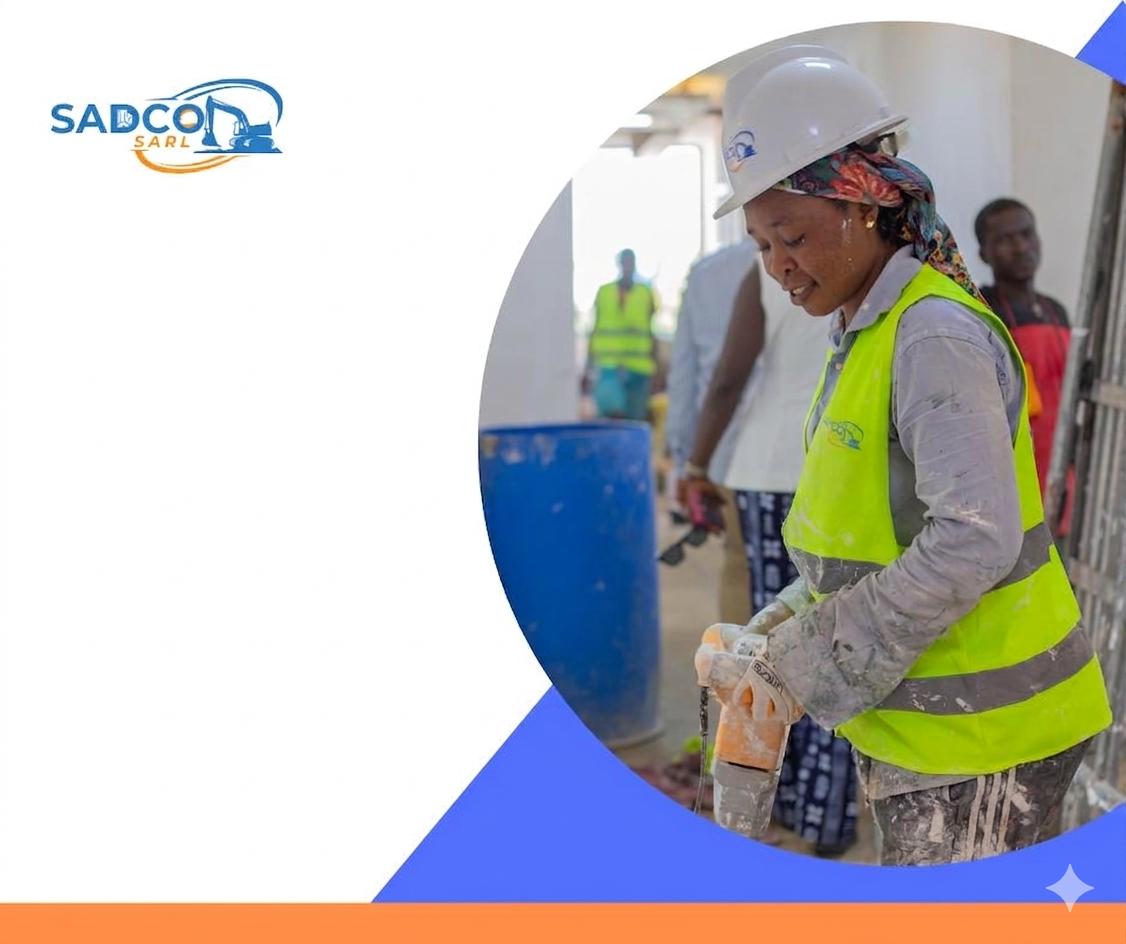 Femme sur chantier SADCO SARL Conakry